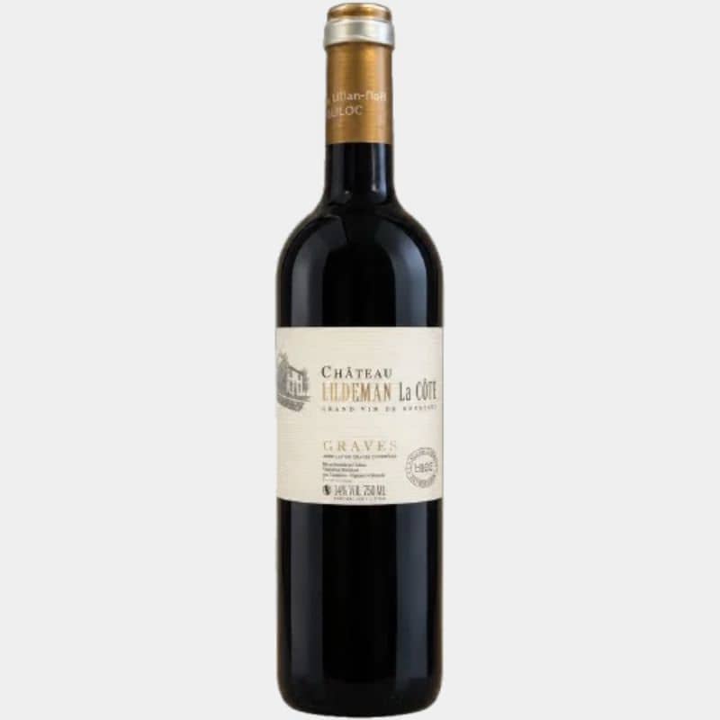 Bouteille de Château Ludeman La Côte 2022, vin rouge AOC Graves de Bordeaux