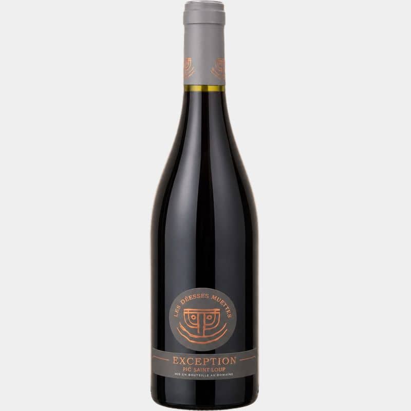 Bouteille de vin rouge Les Déesses Muettes Exception, AOP Pic Saint-Loup, Vignobles des Trois Châteaux.
