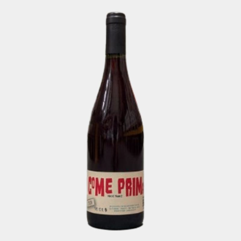 Bouteille de vin Come Prima 2024, vin rouge naturel bio du Roussillon