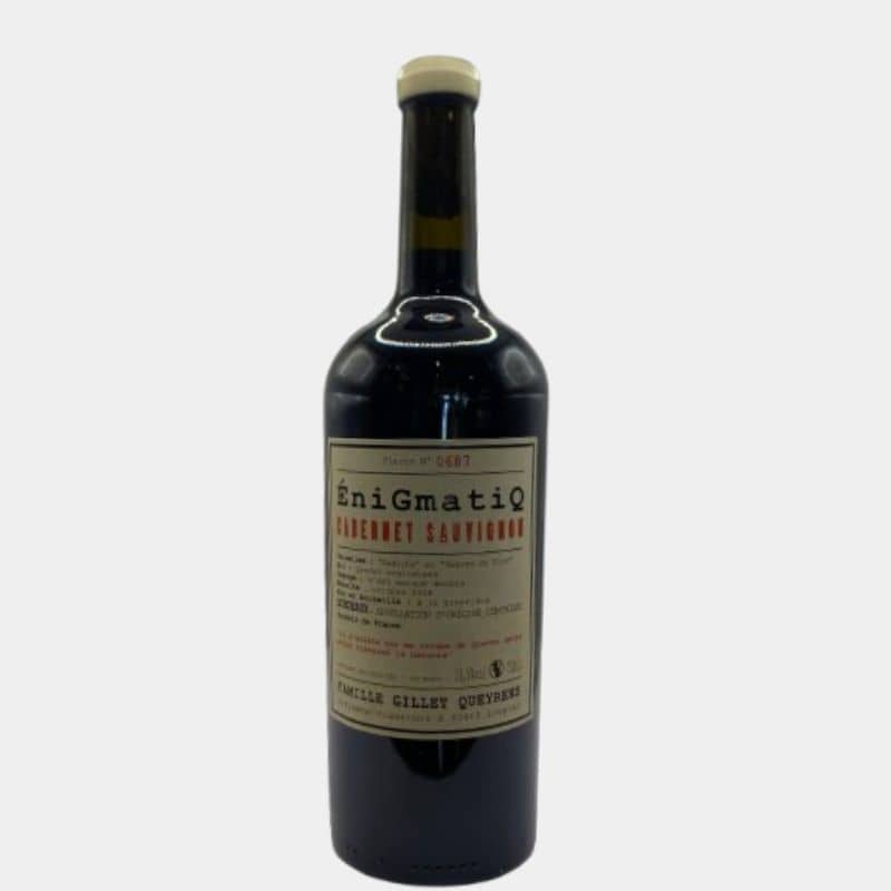 Bouteille de vin Enigmatiq 0687 2018 – Cadillac-Côtes de Bordeaux, Cabernet-Sauvignon élevé en fûts

